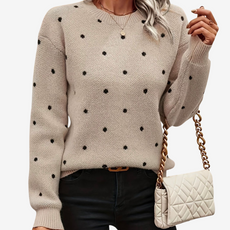 Aveline™ Pull à Pois Élégant