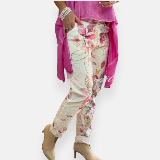 Zoeline | Pantalon fluide à imprimé floral