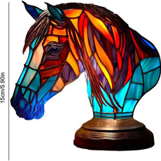 Stained Glass Horse Lamp