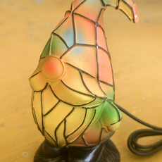 Whimsical Gnome Stained Glass Lamp