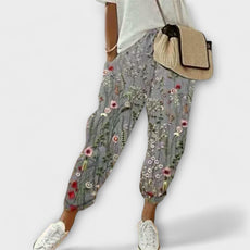 Burga v Pantalon en Coton-Lin Confortable