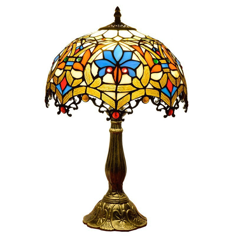 Stained Glass Floral Table Lamp