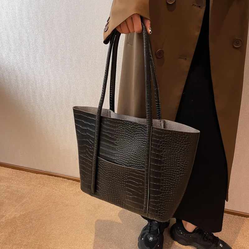 Betina™ - Sac a Épaule in Cuir di Coccodrillo
