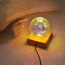 3D Fireworks Crystal Globe Lamp