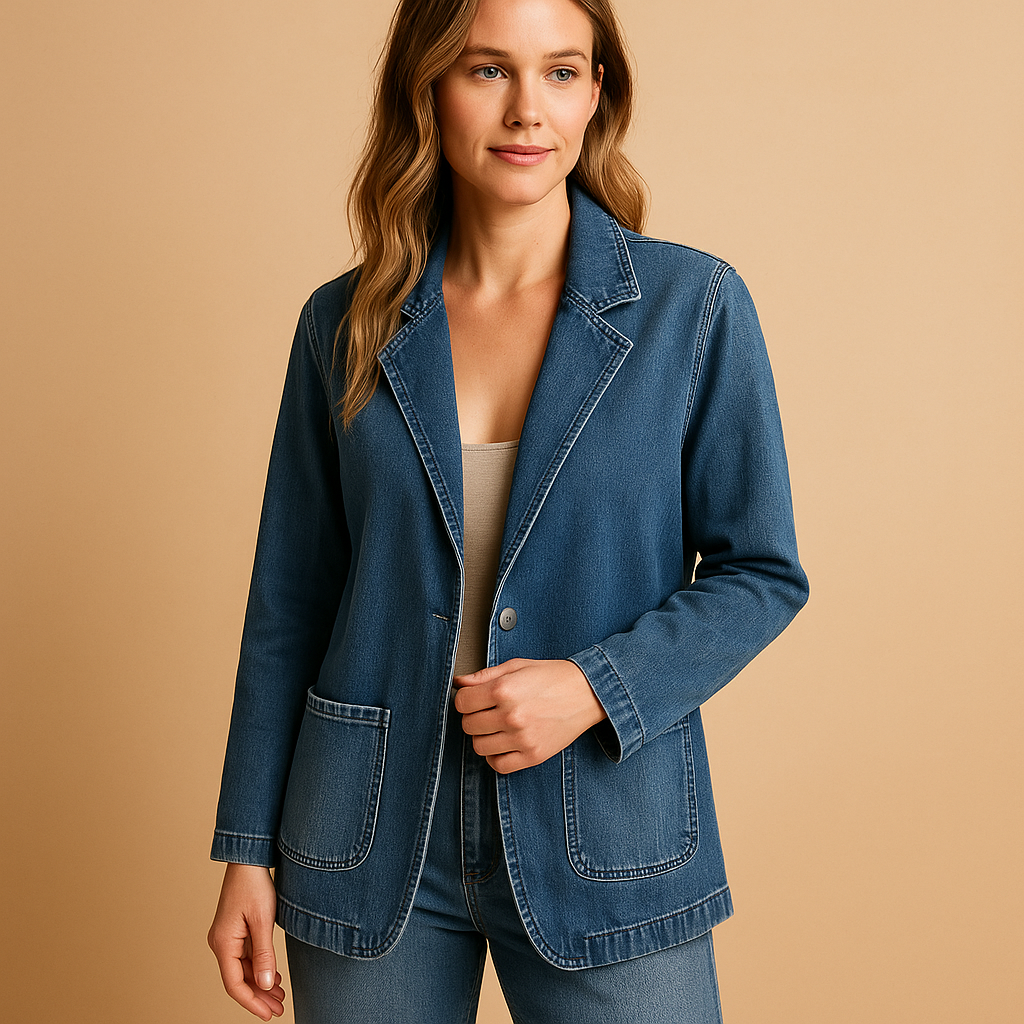 Elvaria™ - Blazer en denim ajusté pour femmes