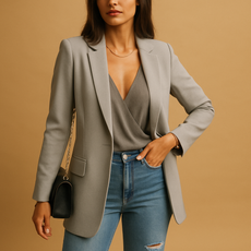 Elvaria™ - Blazer long et ajusté pour femmes