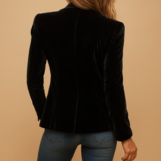 Elvaria™ - Blazer rétro slim fit avec revers et poches pour femmes